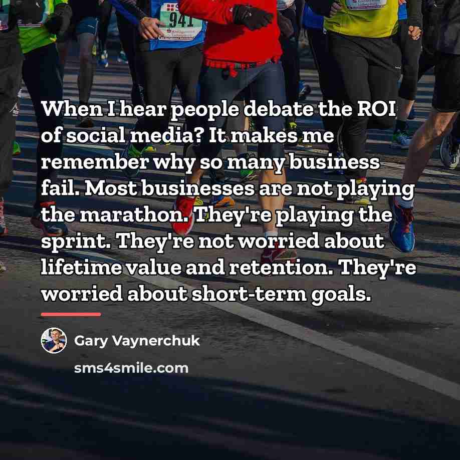 “When I hear people debate the ROI of social media?…” quote by Gary Vaynerchuk
