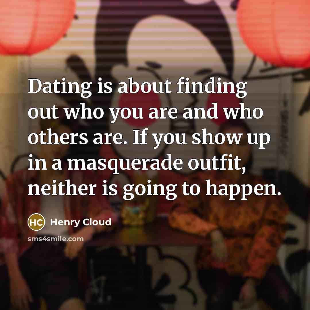 “Dating is about finding out who you are and who…” quote by Henry Cloud