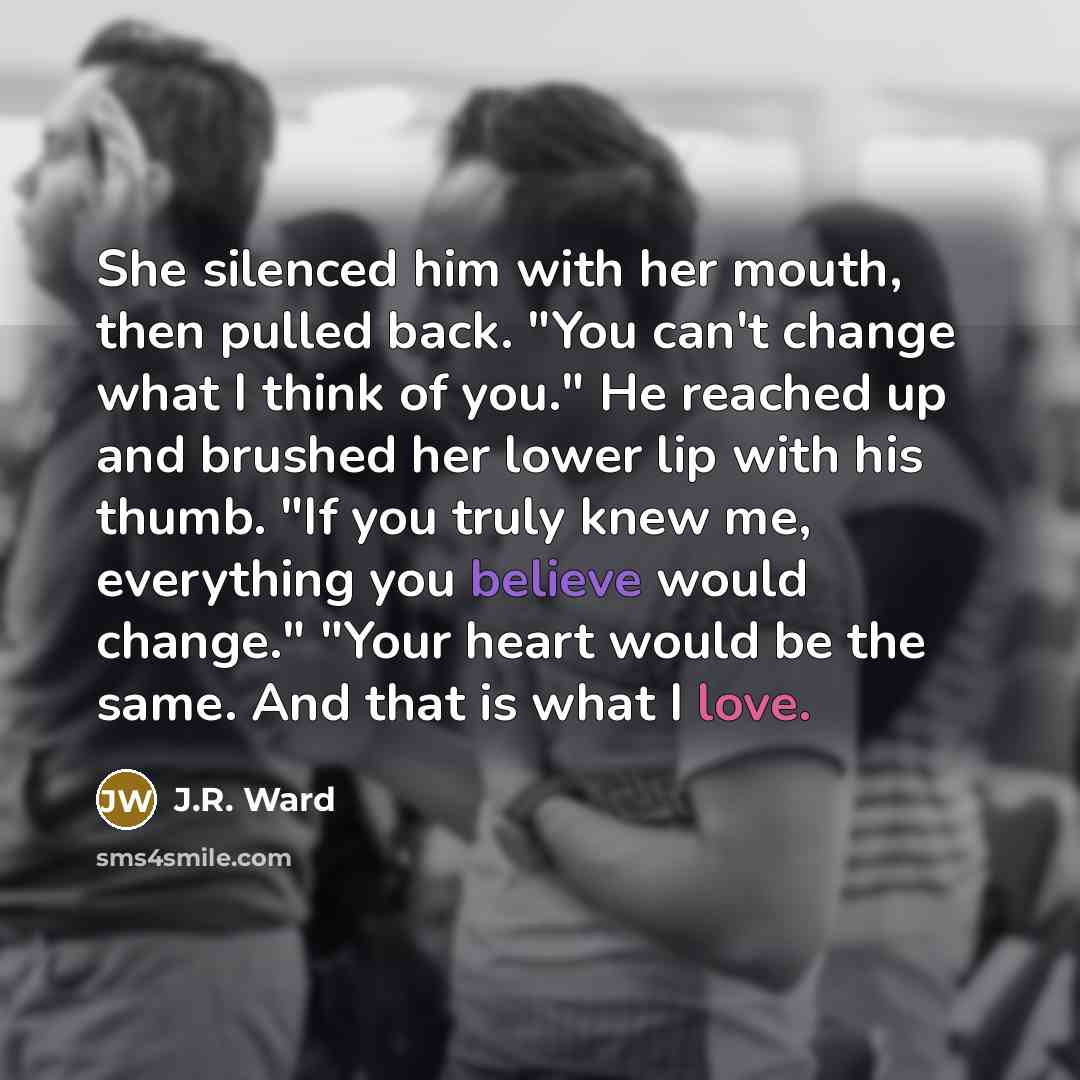 “She silenced him with her mouth, then pulled back. "You…” quote by J.R. Ward