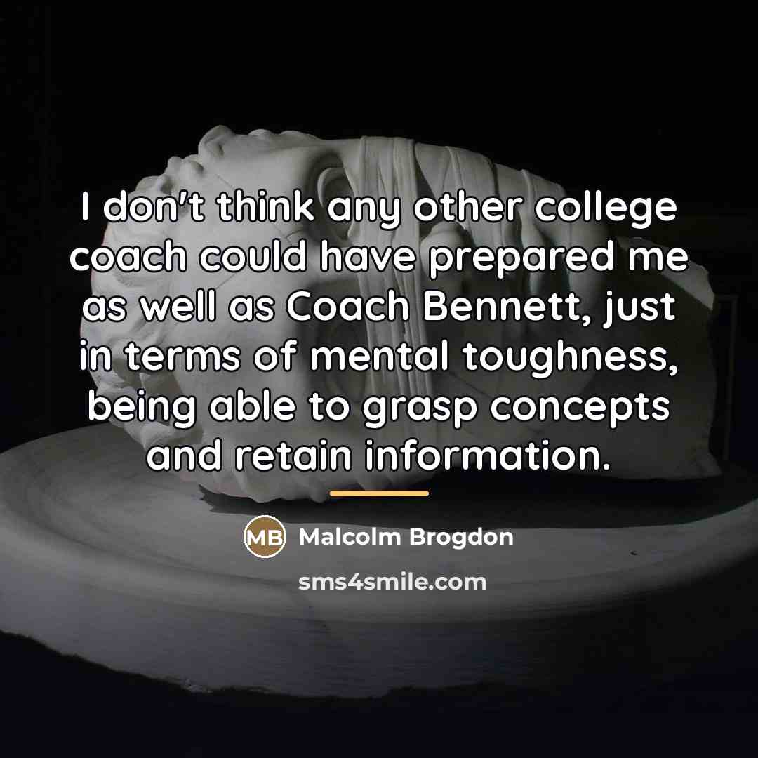 “I don't think any other college coach could have prepared…” quote by Malcolm Brogdon