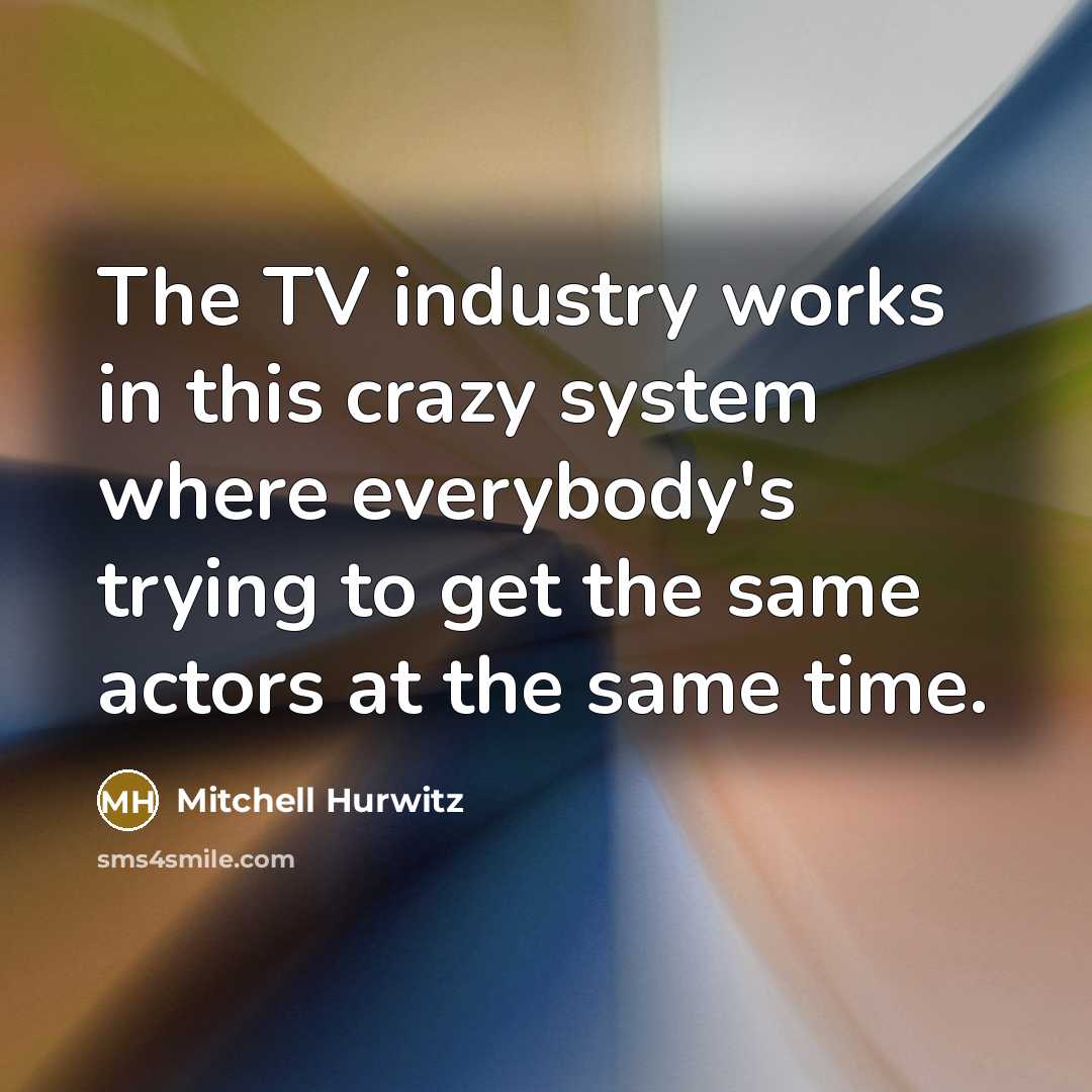 “The TV industry works in this crazy system where everybody's…” quote by Mitchell Hurwitz