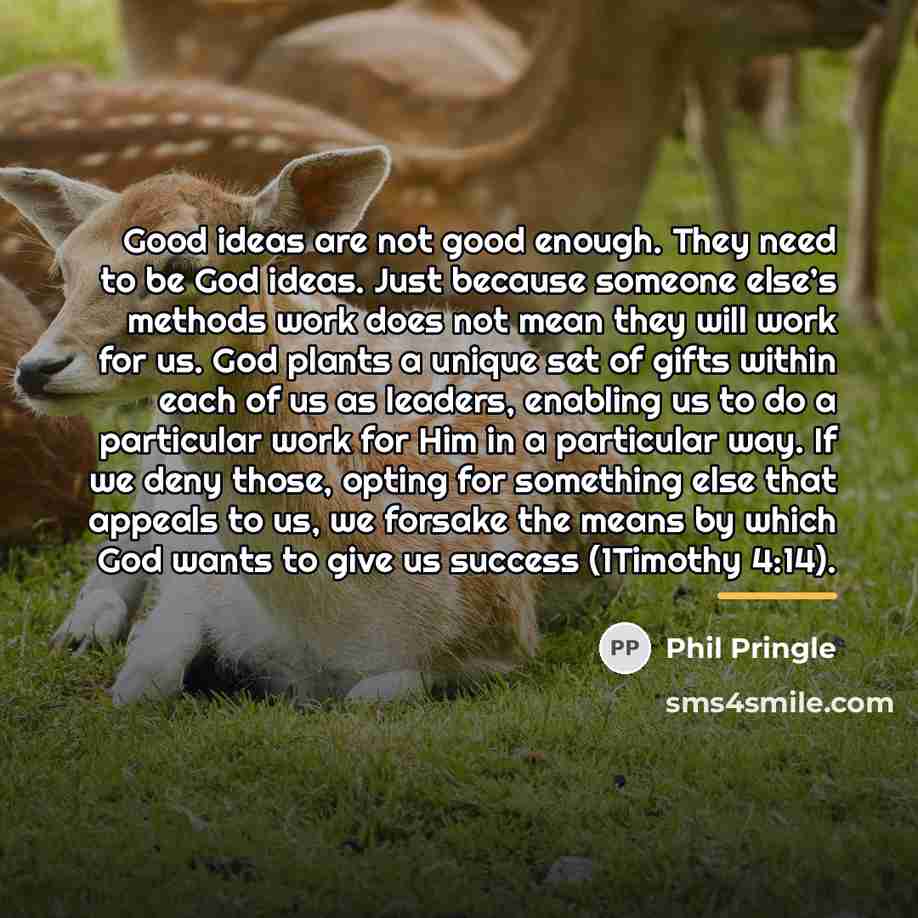 “Good ideas are not good enough. They need to be…” quote by Phil Pringle