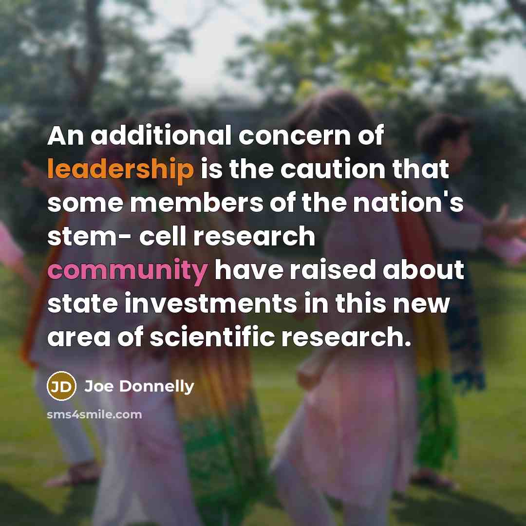 “An additional concern of leadership is the caution that some…” quote by Joe Donnelly