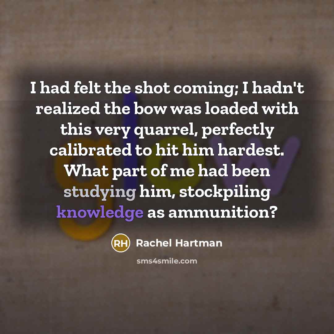 “I had felt the shot coming; I hadn't realized the…” quote by Rachel Hartman