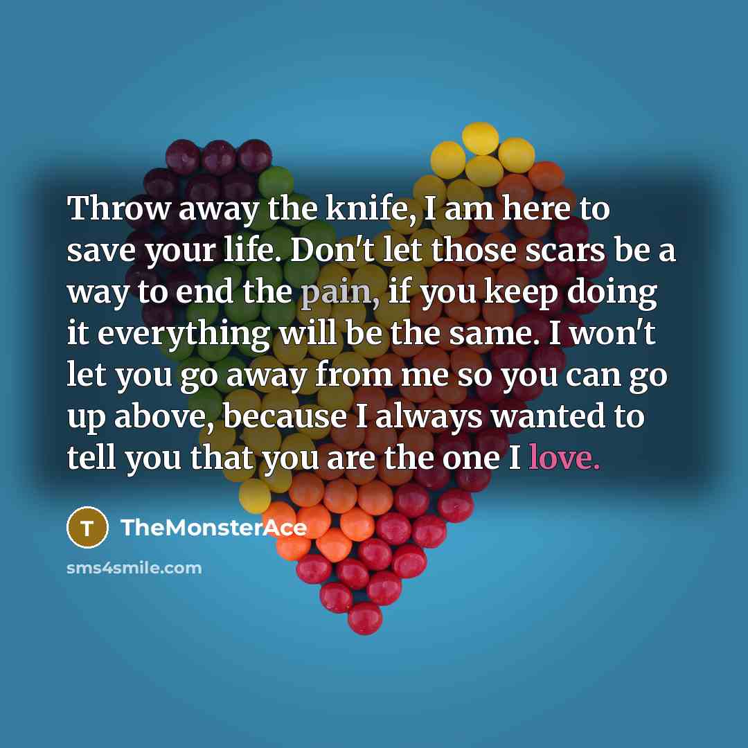“Throw away the knife, I am here to save your…” quote by TheMonsterAce