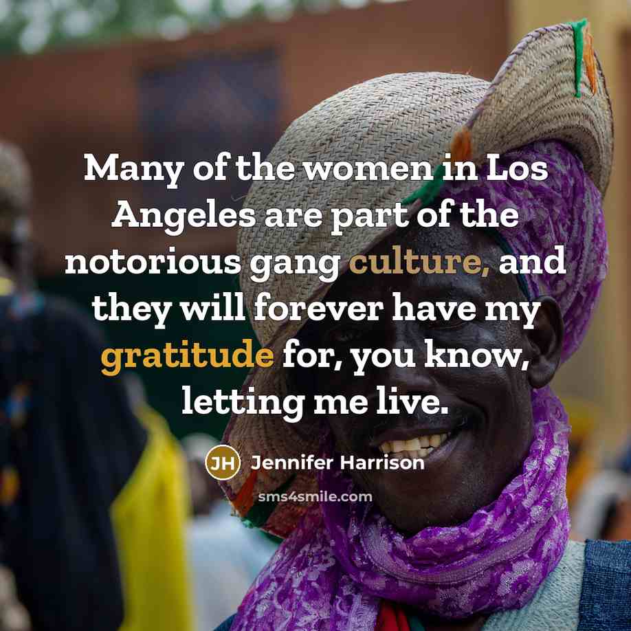 “Many of the women in Los Angeles are part of…” quote by Jennifer Harrison