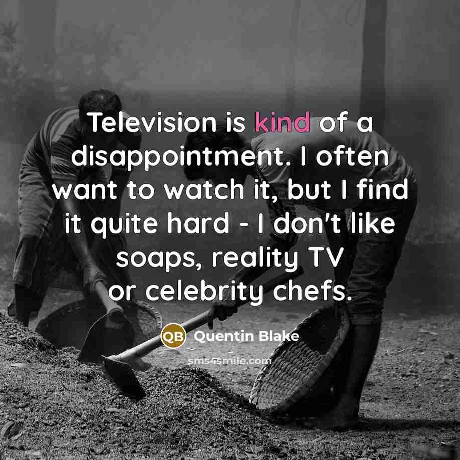 “Television is kind of a disappointment. I often want to…” quote by Quentin Blake
