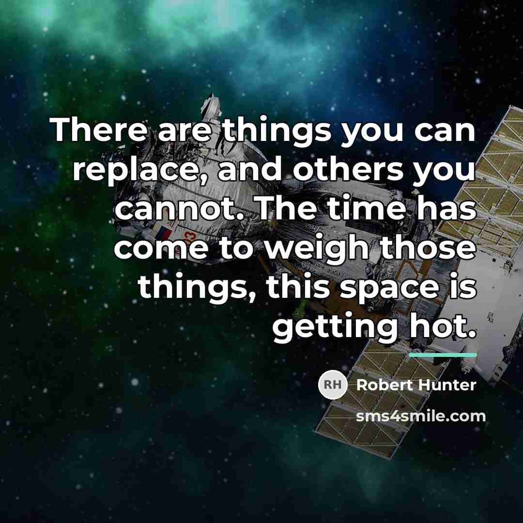 “There are things you can replace, and others you cannot.…” quote by Robert Hunter
