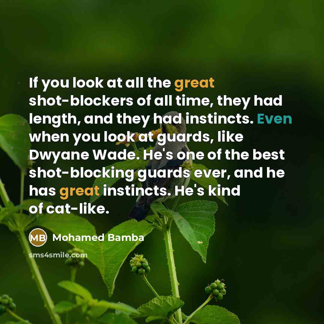 “If you look at all the great shot-blockers of all…” quote by Mohamed Bamba
