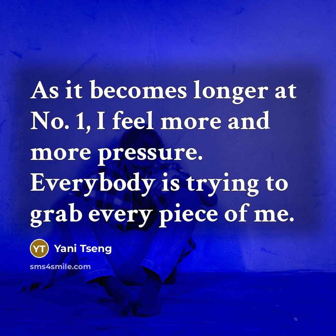 “As it becomes longer at No. 1, I feel more…” quote by Yani Tseng