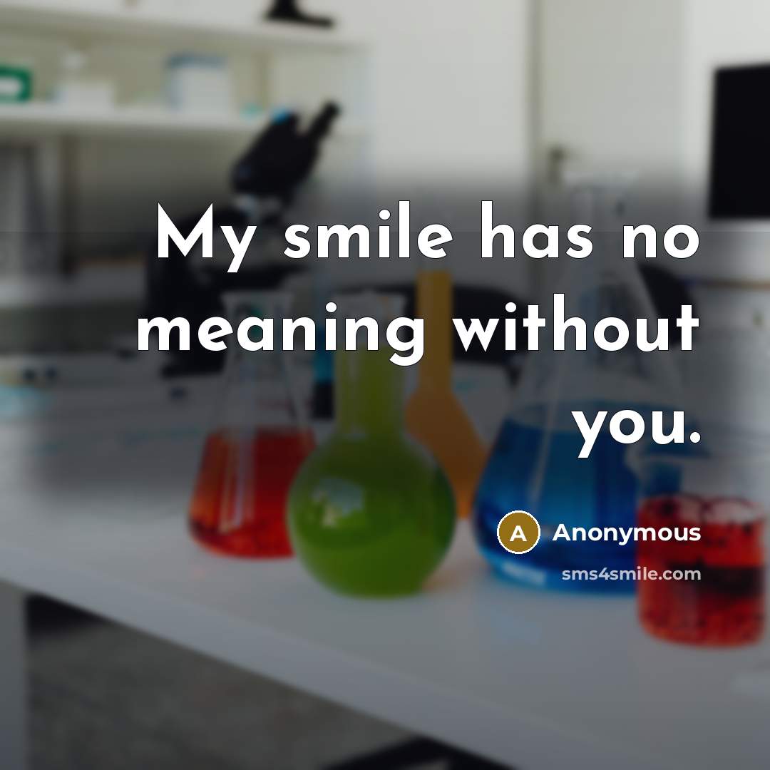 “My smile has no meaning without you.…” quote by Anonymous