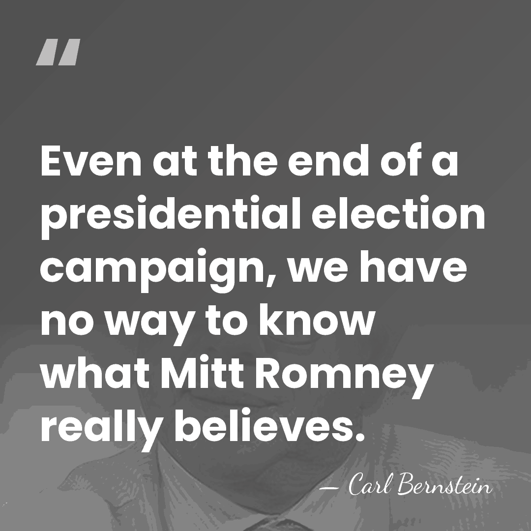 Even at the end of a presidential election campaign, we have no&hellip; - Carl Bernstein