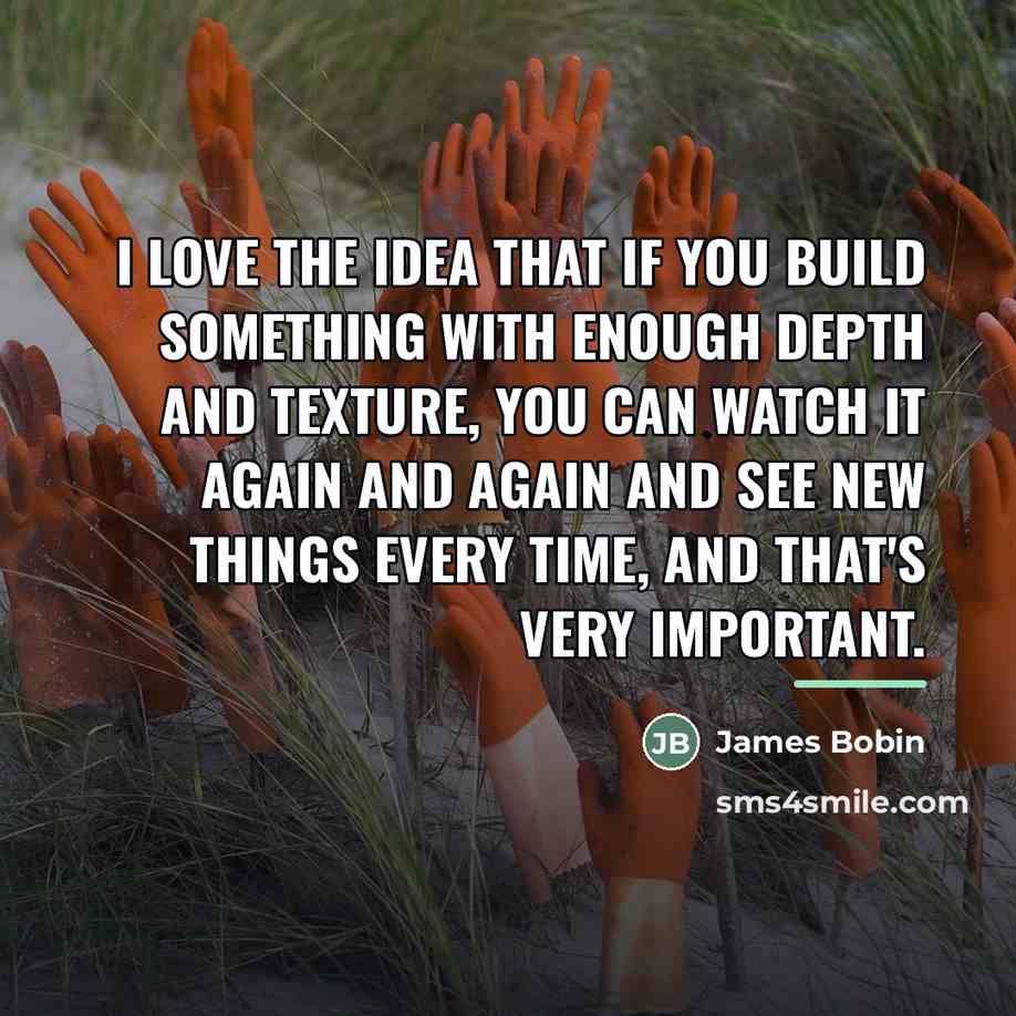 “I love the idea that if you build something with…” quote by James Bobin