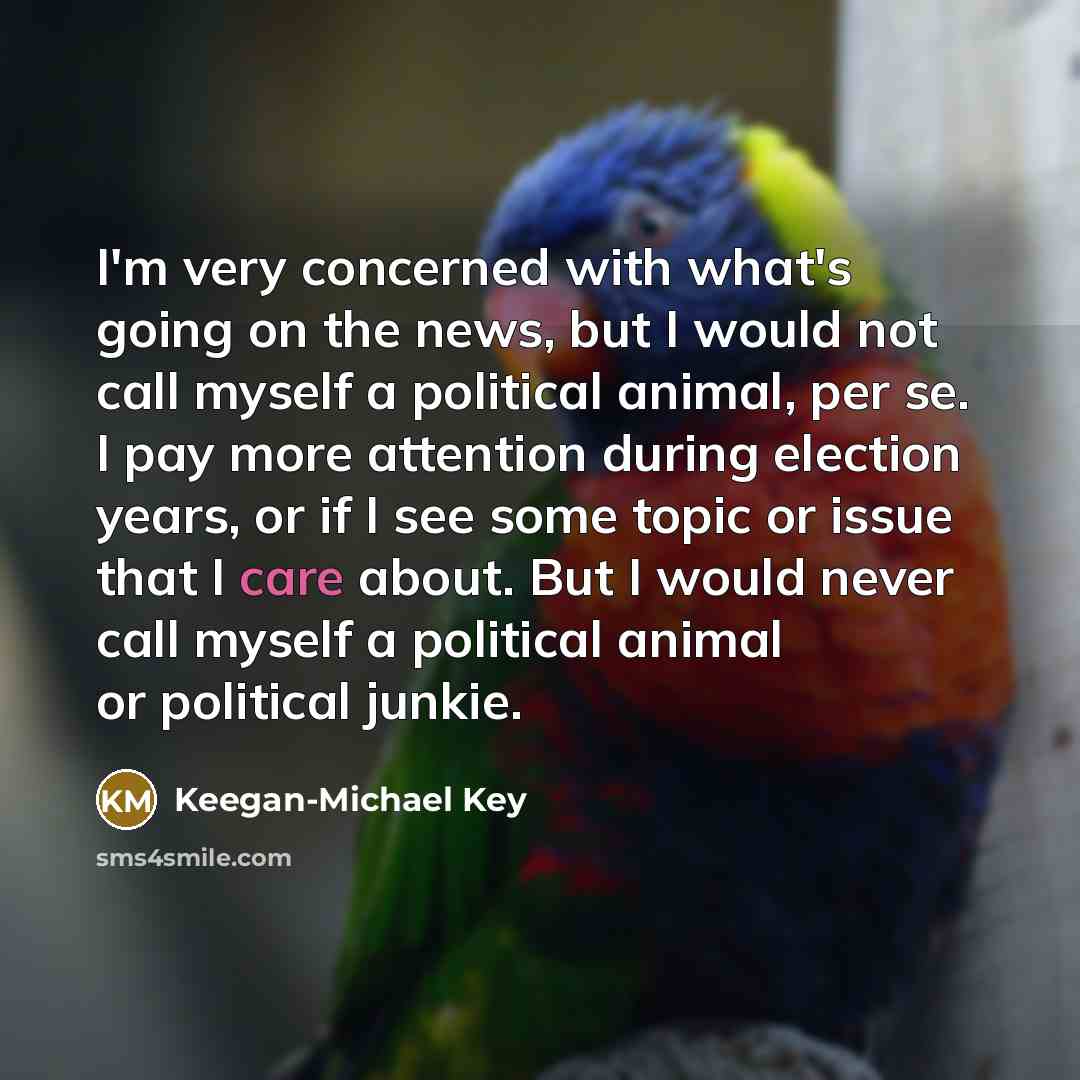 “I'm very concerned with what's going on the news, but…” quote by Keegan-Michael Key