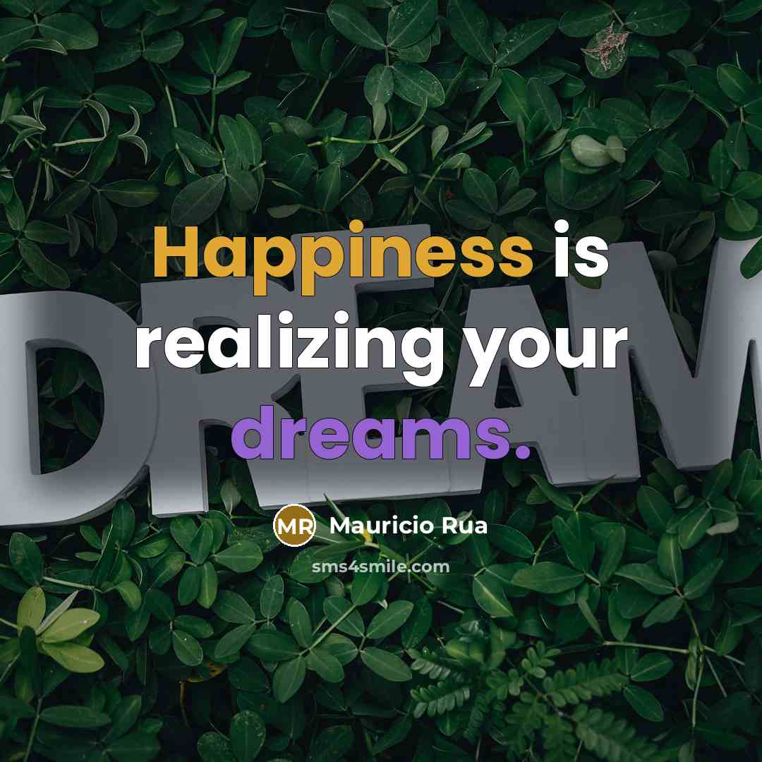 “Happiness is realizing your dreams.…” quote by Mauricio Rua