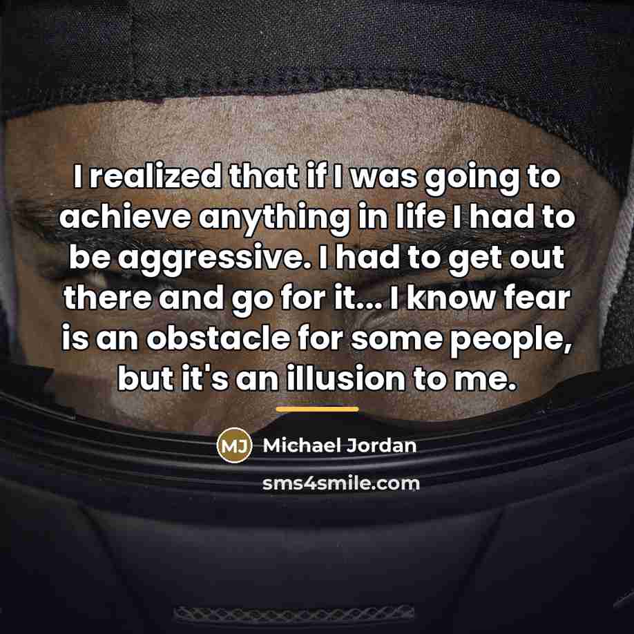“I realized that if I was going to achieve anything…” quote by Michael Jordan