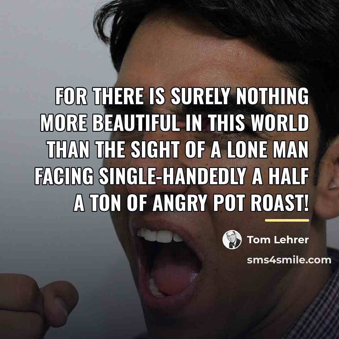 “For there is surely nothing more beautiful in this world…” quote by Tom Lehrer