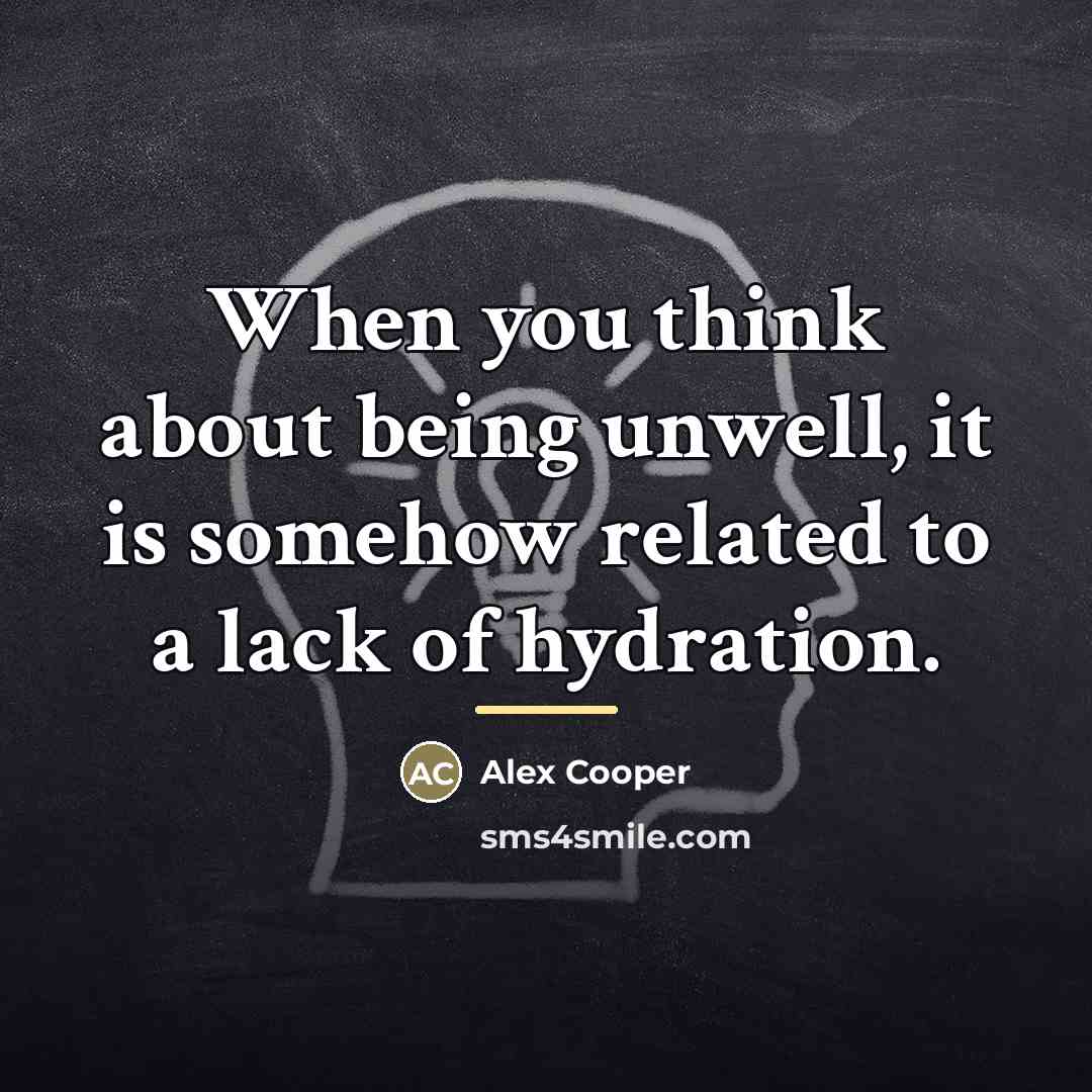 “When you think about being unwell, it is somehow related…” quote by Alex Cooper