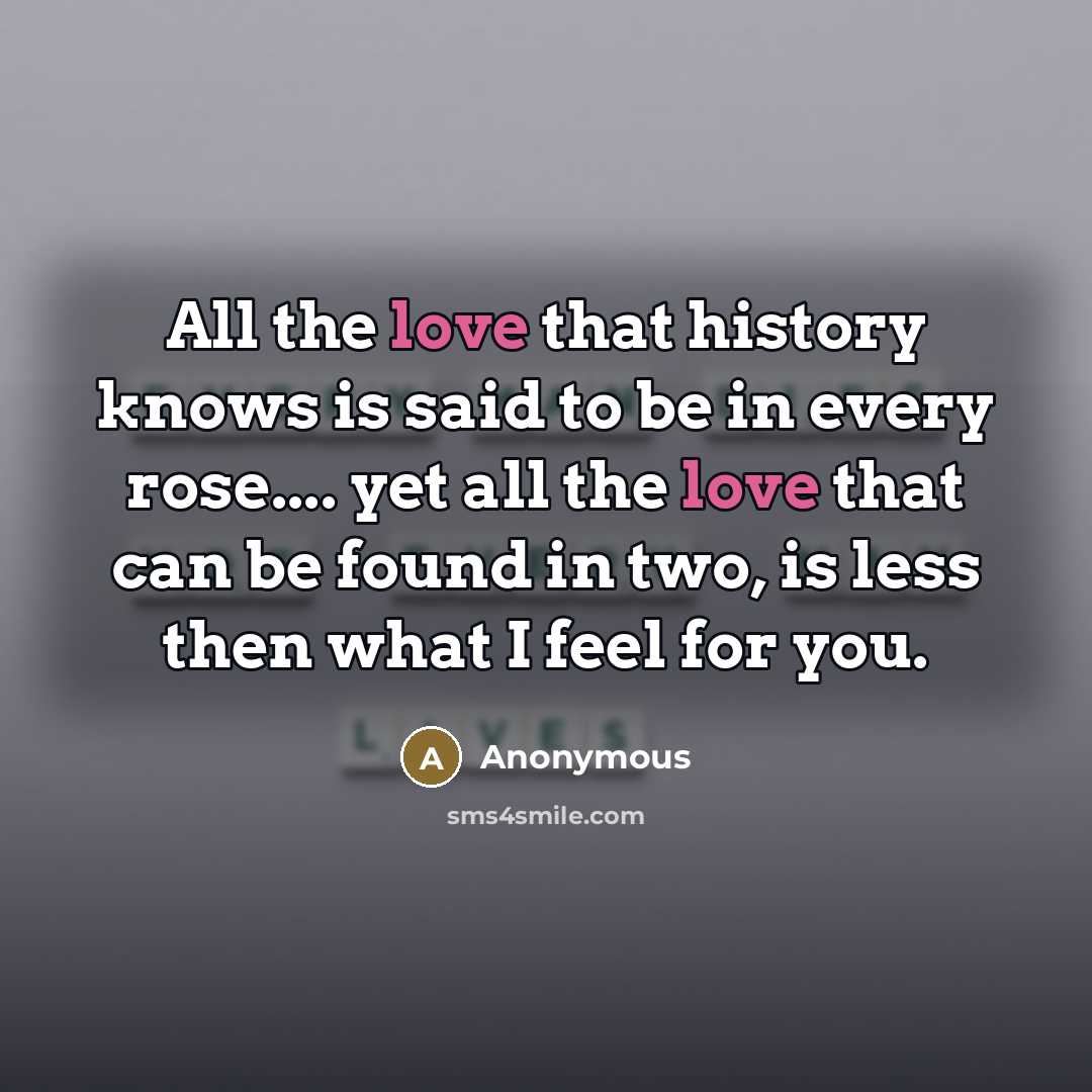 “All the love that history knows is said to be…” quote by Anonymous