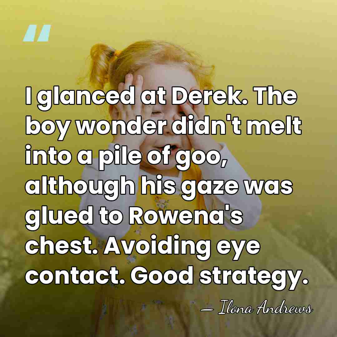 I glanced at Derek. The boy wonder didn't melt into a pile&hellip; - Ilona Andrews