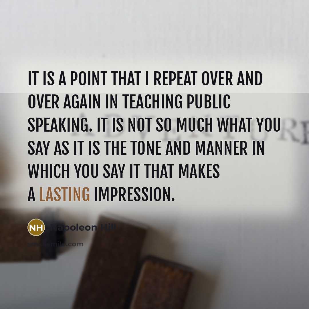 “It is a point that I repeat over and over…” quote by Napoleon Hill