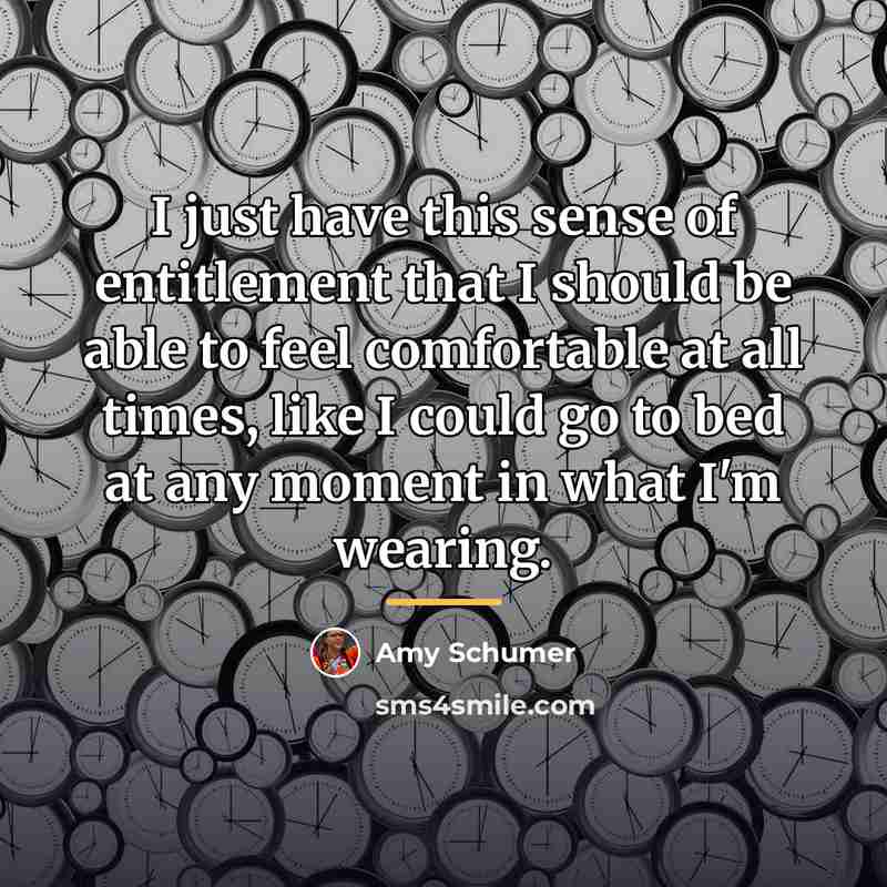 “I just have this sense of entitlement that I should…” quote by Amy Schumer
