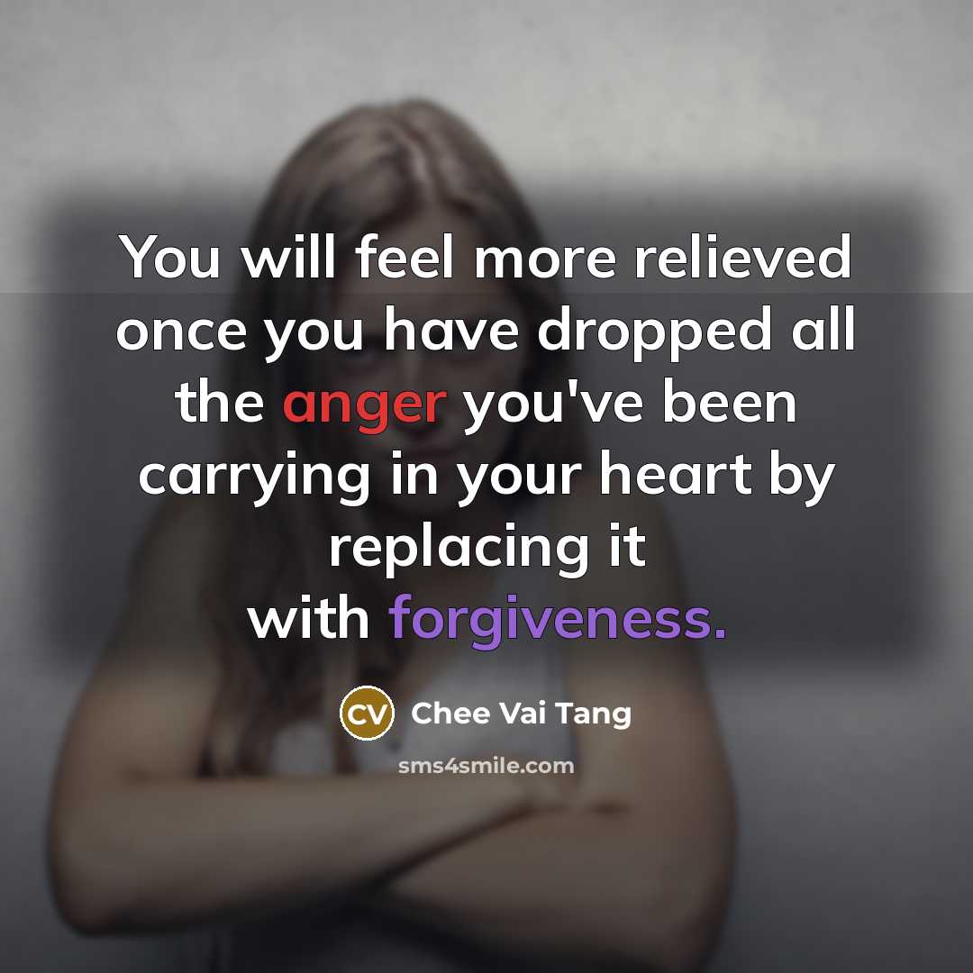 “You will feel more relieved once you have dropped all…” quote by Chee Vai Tang