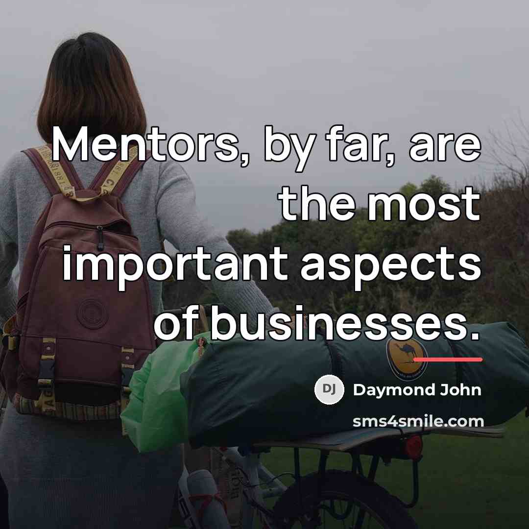 “Mentors, by far, are the most important aspects of businesses.…” quote by Daymond John