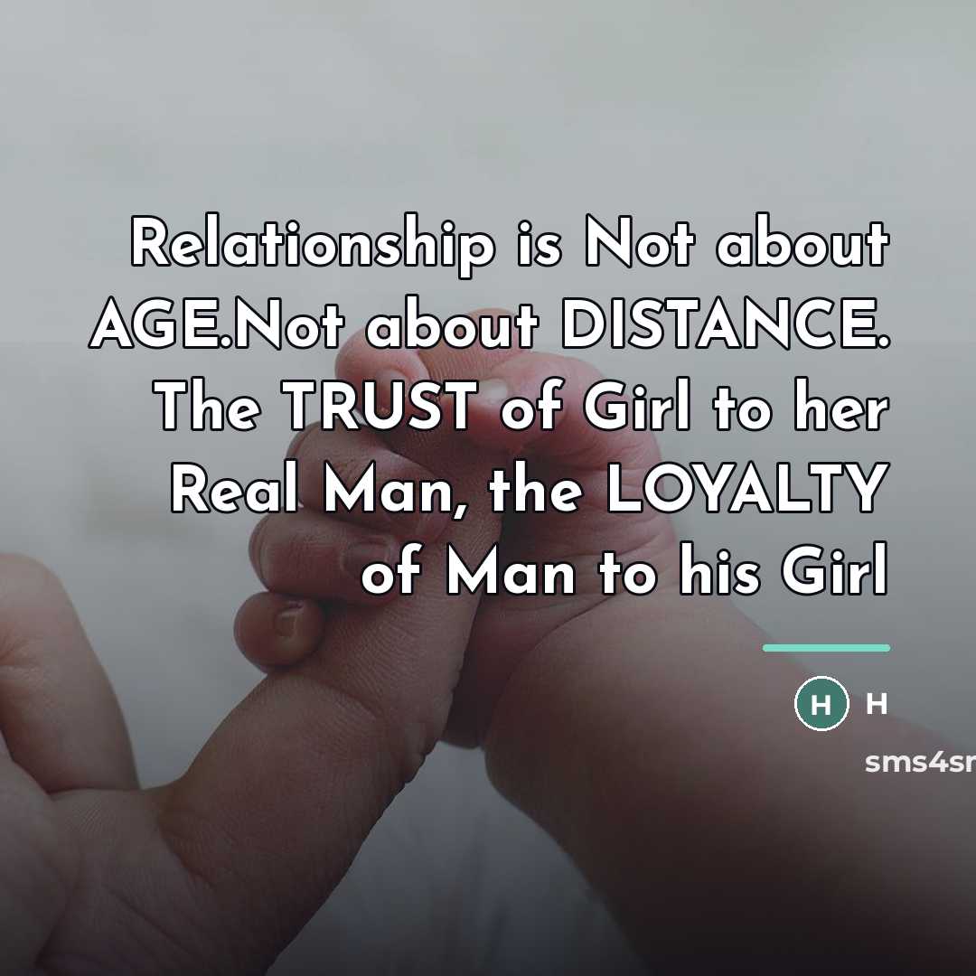 “Relationship is Not about AGE.Not about DISTANCE. The TRUST of…” quote by H