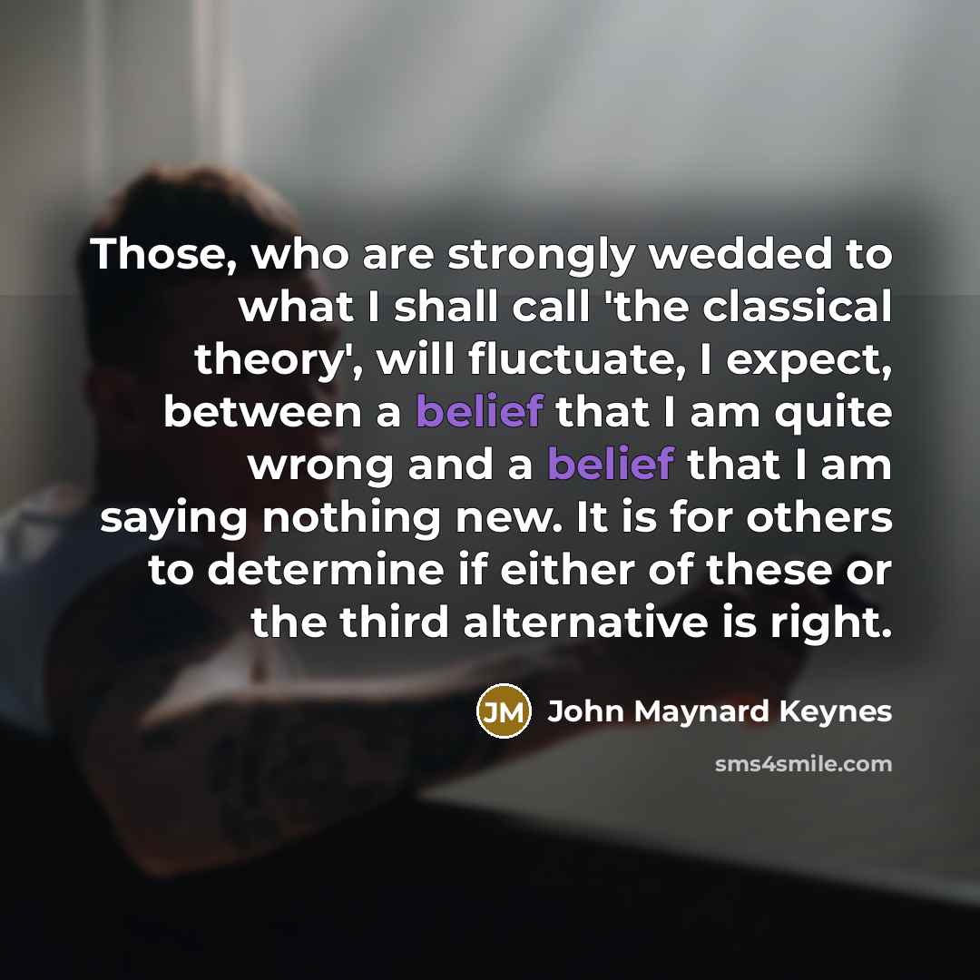 “Those, who are strongly wedded to what I shall call…” quote by John Maynard Keynes