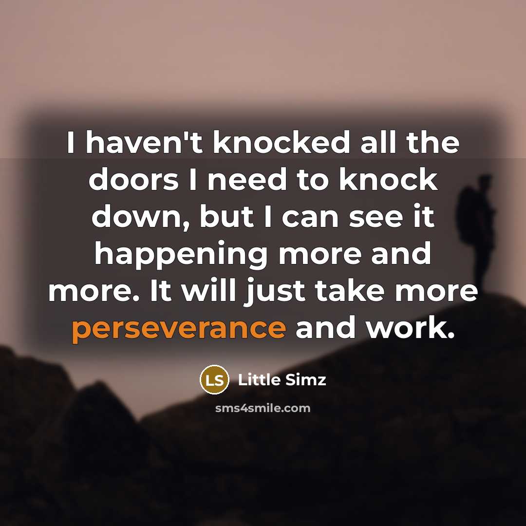 “I haven't knocked all the doors I need to knock…” quote by Little Simz