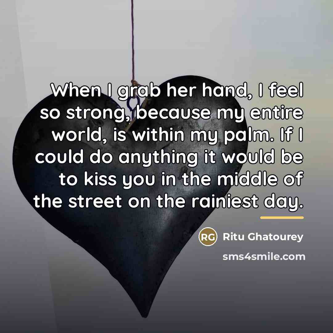 “When I grab her hand, I feel so strong, because…” quote by Ritu Ghatourey
