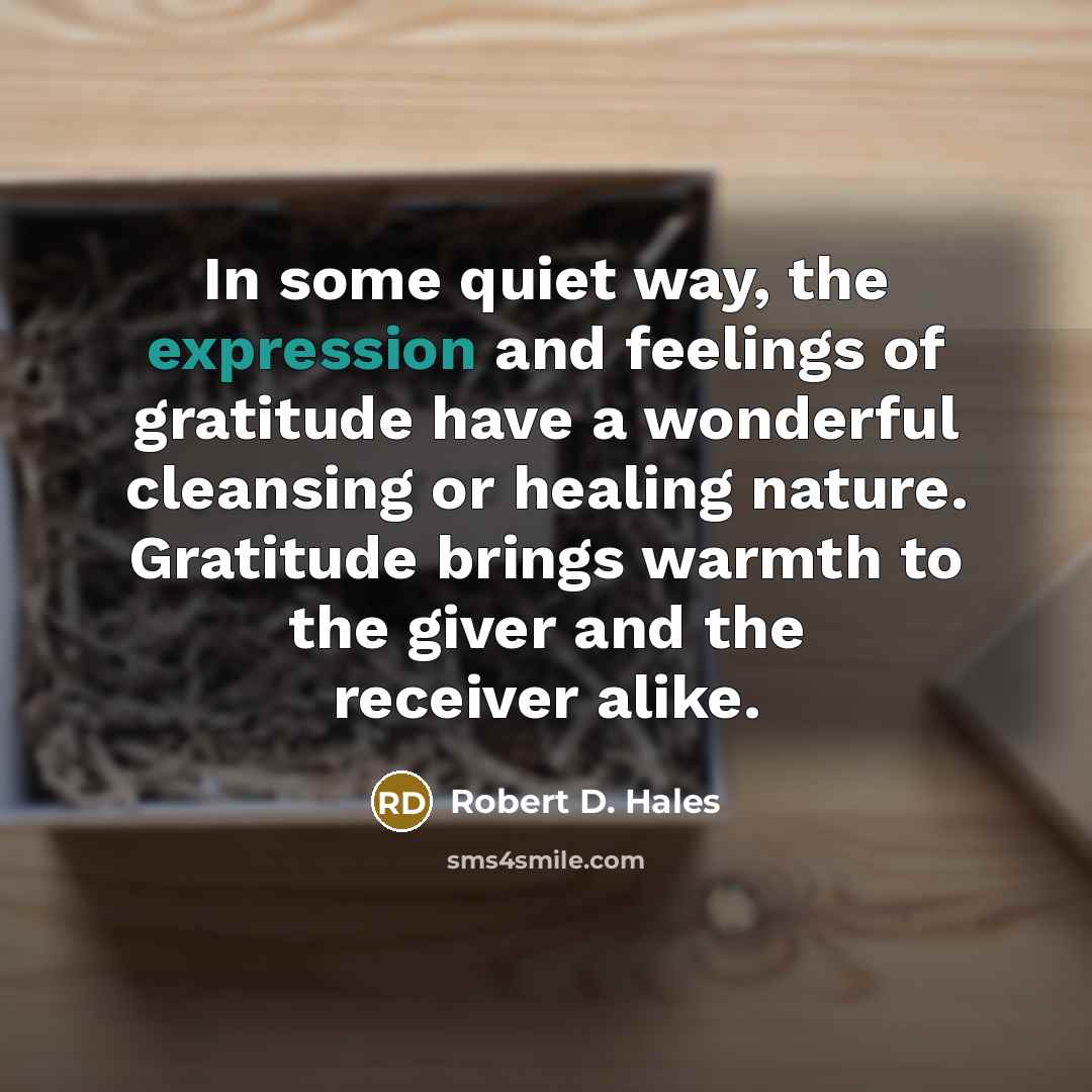 “In some quiet way, the expression and feelings of gratitude…” quote by Robert D. Hales