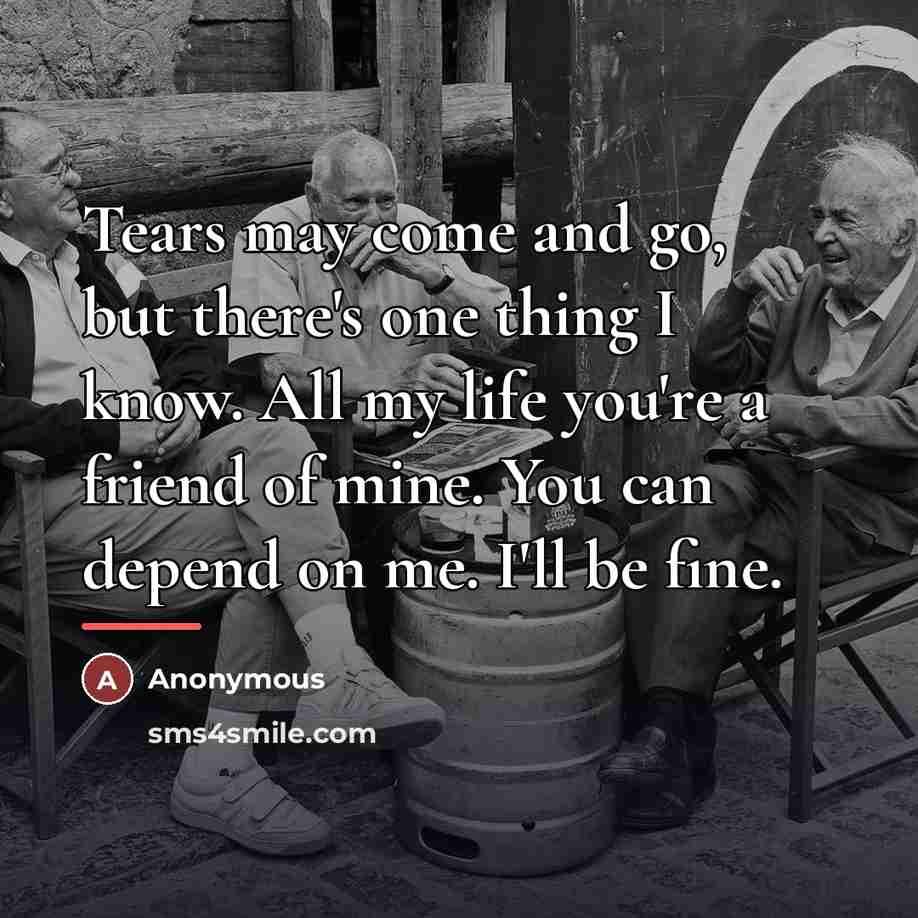 “Tears may come and go, but there's one thing I…” quote by Anonymous