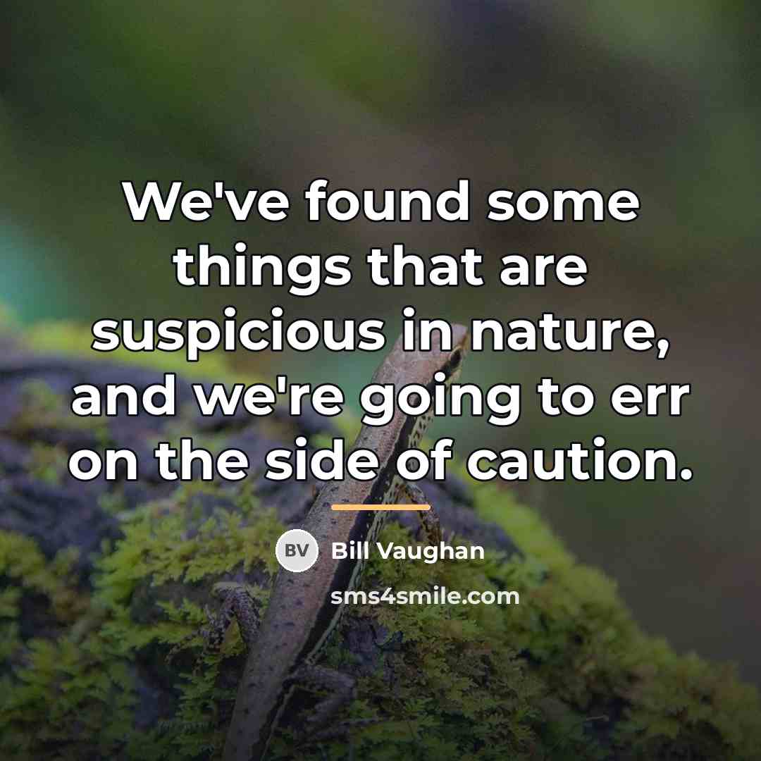 “We've found some things that are suspicious in nature, and…” quote by Bill Vaughan