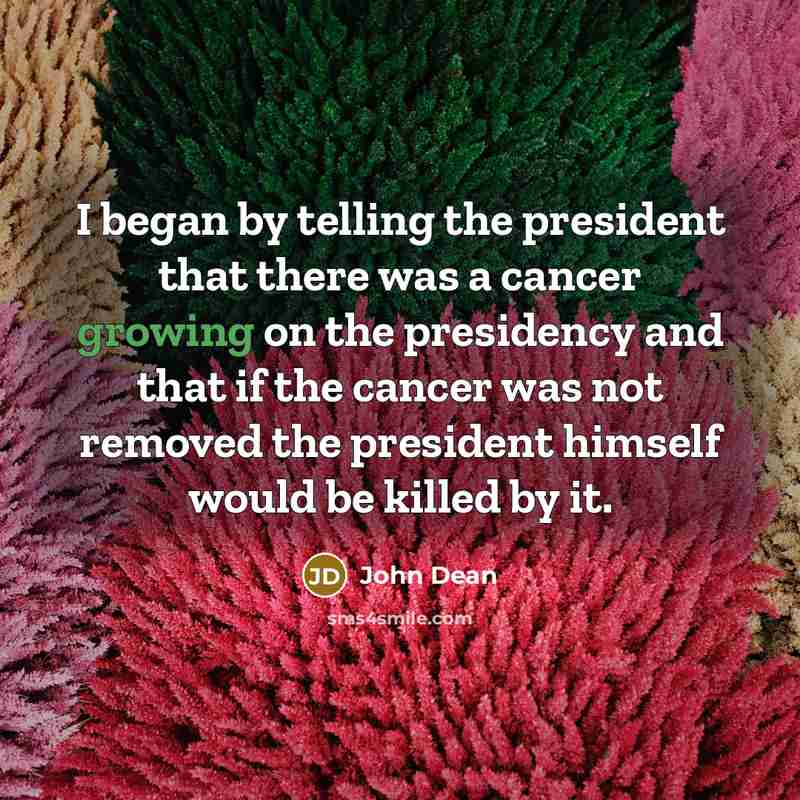 “I began by telling the president that there was a…” quote by John Dean