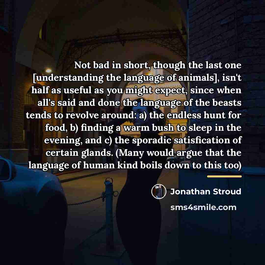 “Not bad in short, though the last one [understanding the…” quote by Jonathan Stroud