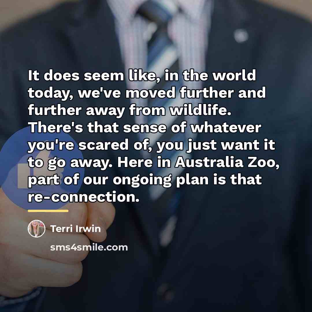 “It does seem like, in the world today, we've moved…” quote by Terri Irwin