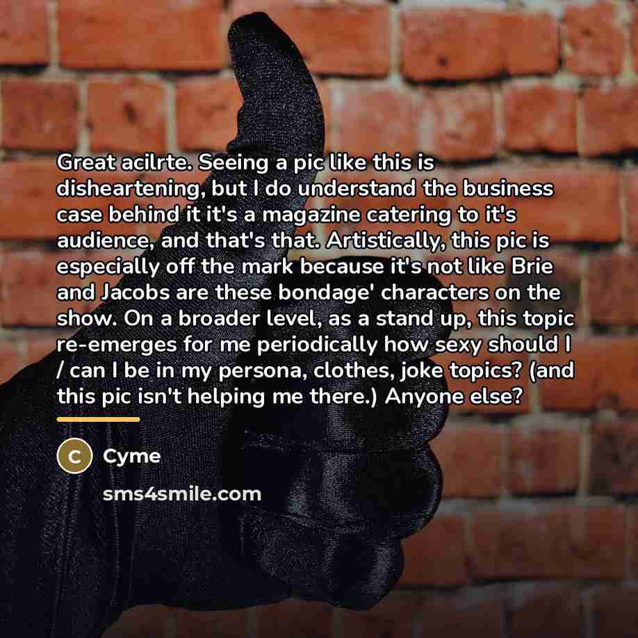 “Great acilrte. Seeing a pic like this is disheartening, but…” quote by Cyme
