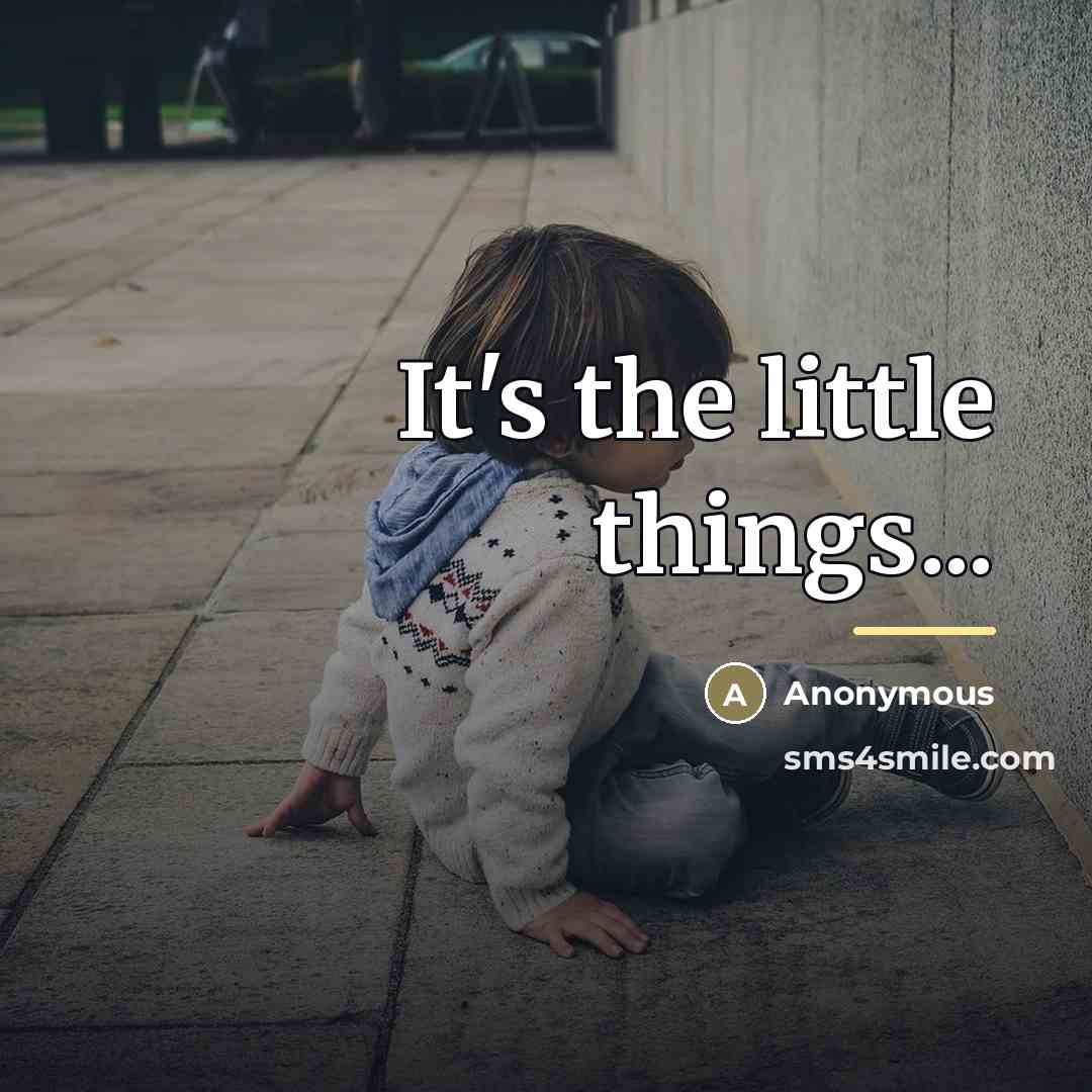 “It's the little things...…” quote by Anonymous