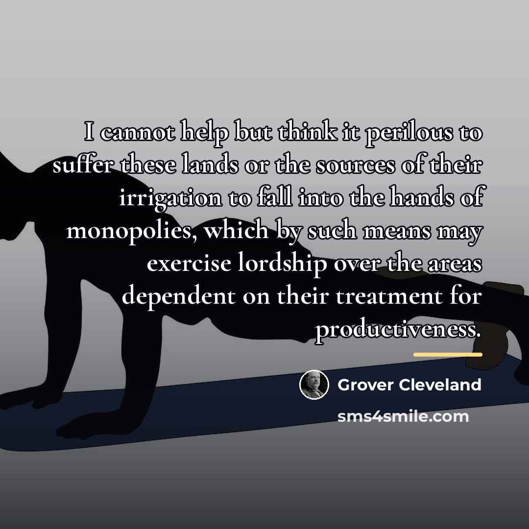 “I cannot help but think it perilous to suffer these…” quote by Grover Cleveland
