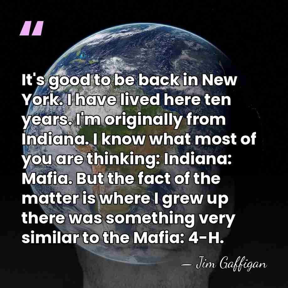 It's good to be back in New York. I have lived here&hellip; - Jim Gaffigan