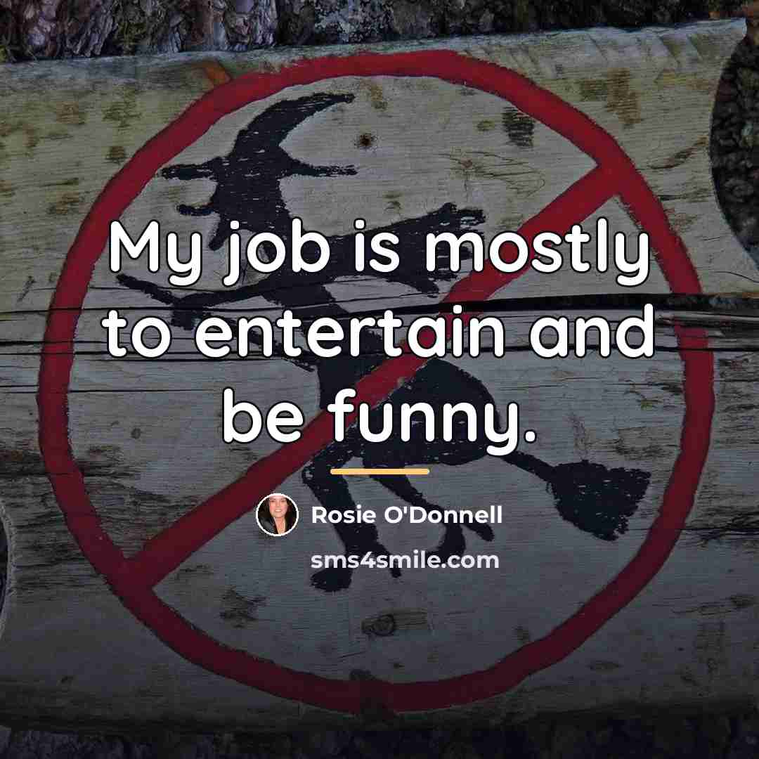 “My job is mostly to entertain and be funny.…” quote by Rosie O'Donnell