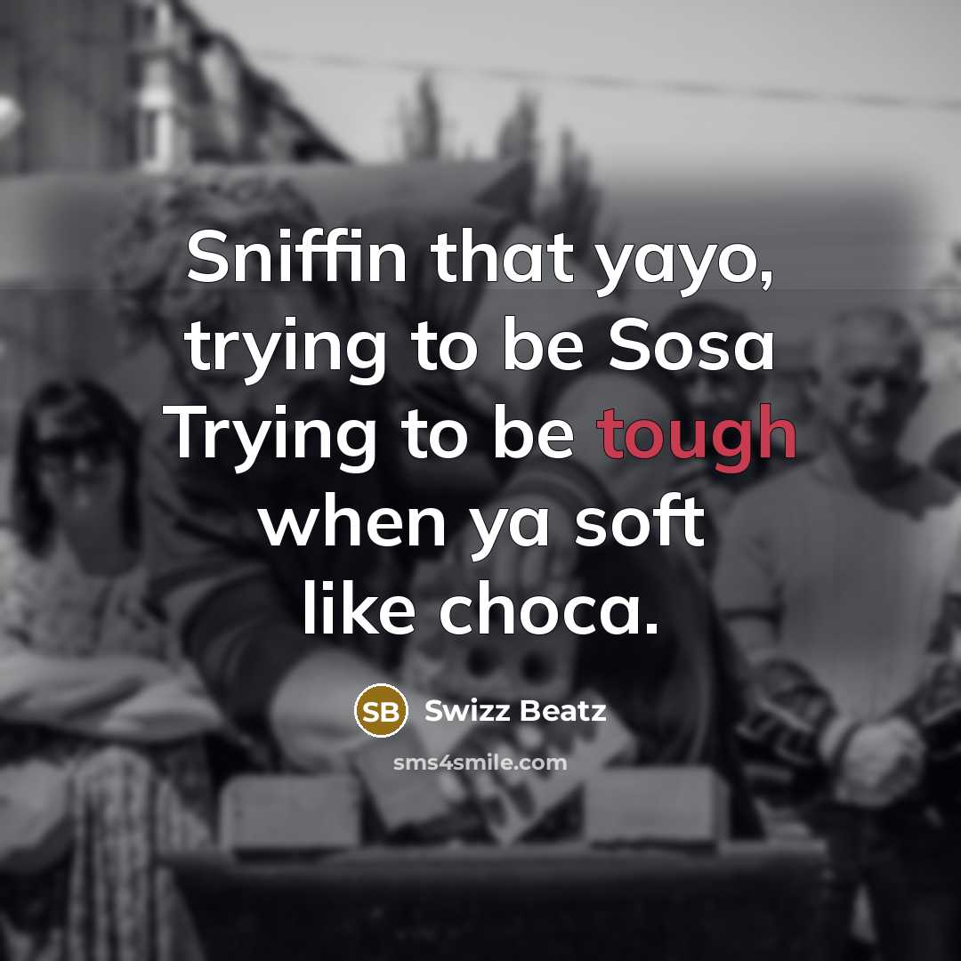 “Sniffin that yayo, trying to be Sosa Trying to be…” quote by Swizz Beatz