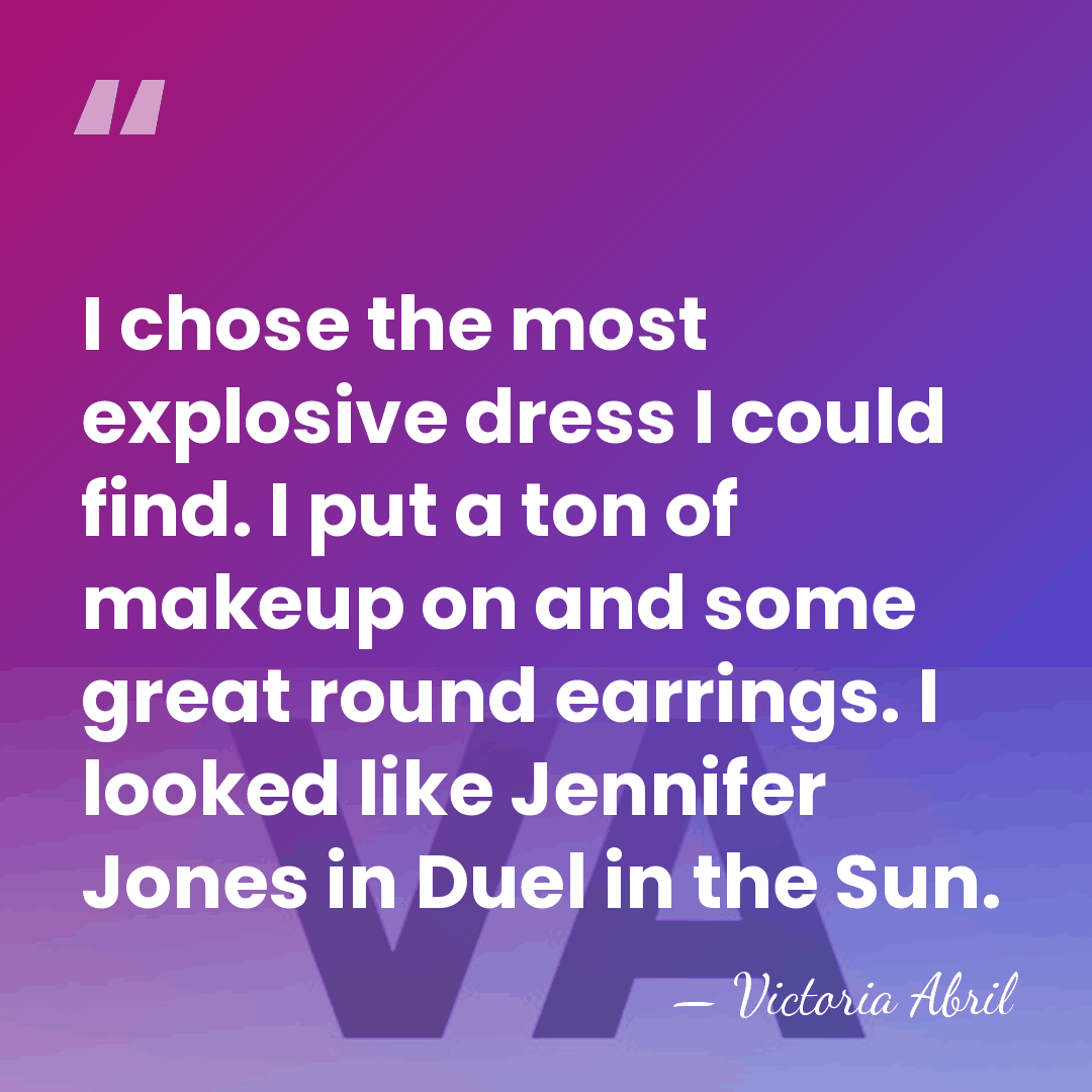 I chose the most explosive dress I could find. I put a&hellip; - Victoria Abril