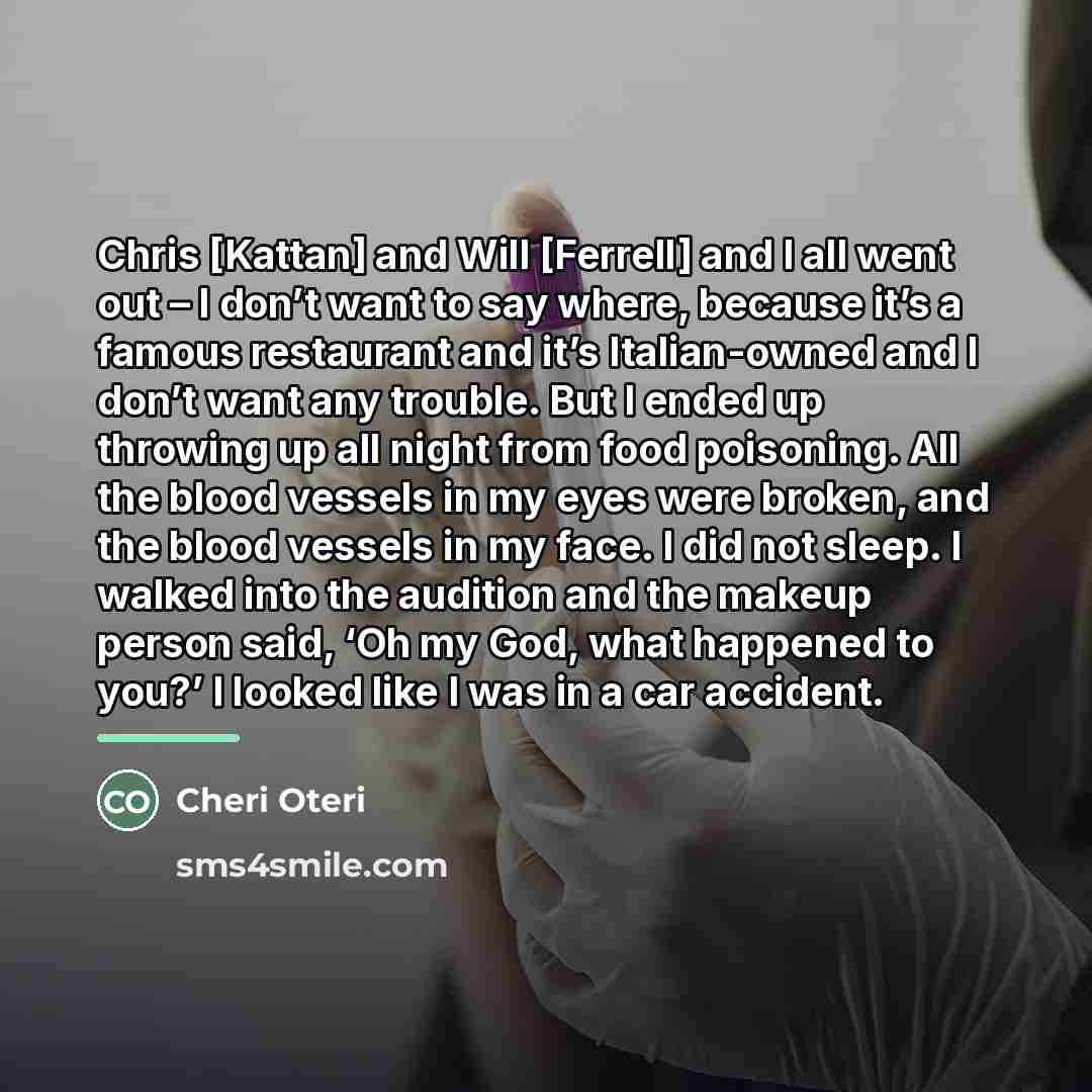 “Chris [Kattan] and Will [Ferrell] and I all went out…” quote by Cheri Oteri