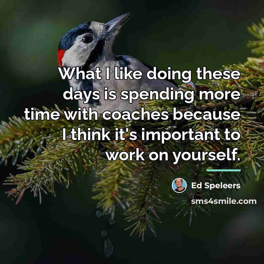 “What I like doing these days is spending more time…” quote by Ed Speleers