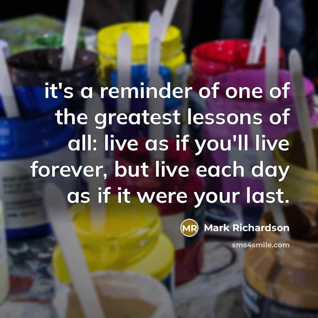 “it's a reminder of one of the greatest lessons of…” quote by Mark Richardson