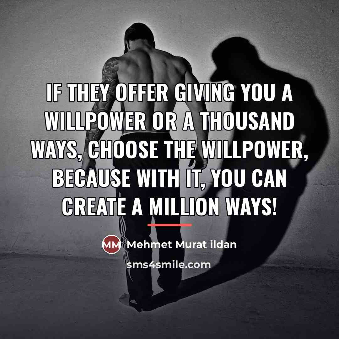 “If they offer giving you a willpower or a thousand…” quote by Mehmet Murat Ildan