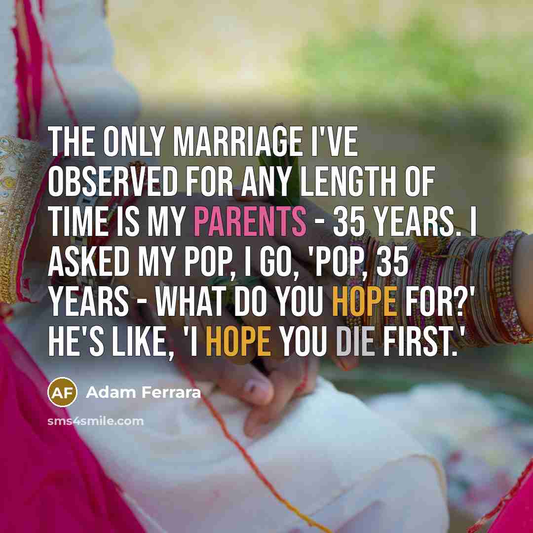 “The only marriage I've observed for any length of time…” quote by Adam Ferrara